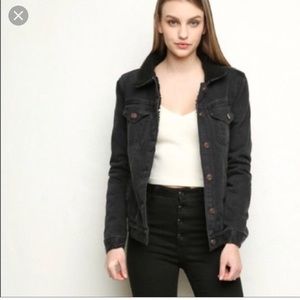 brandy melville black sherpa